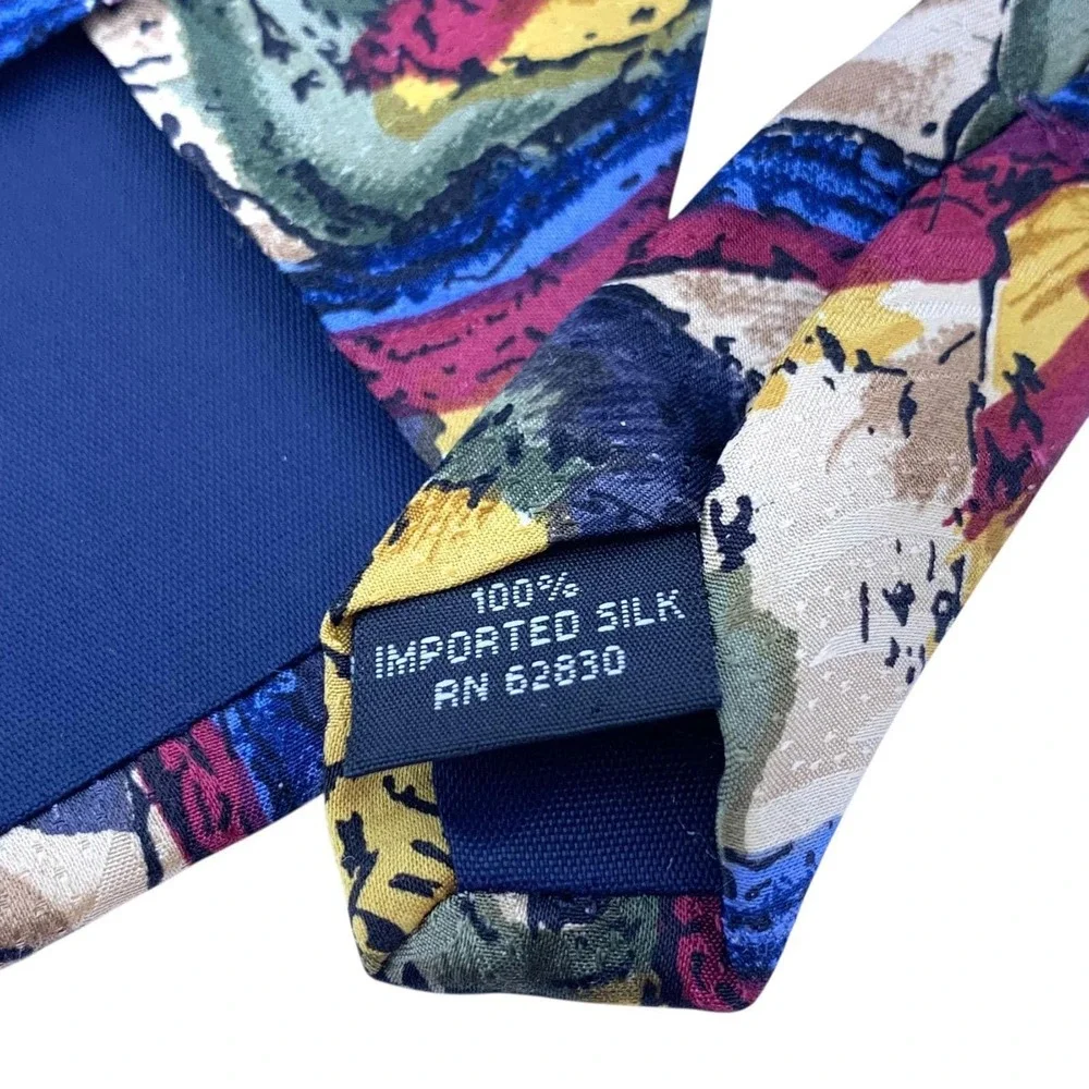 Vtg J Garcia Collector's‎ Edition Silk Tie Abstract Multicolor Artwear Neckwear - Picture 4 of 5